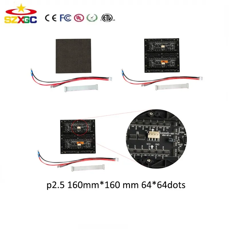 Módulo de Painel LED SMD P2.5 - Placa
