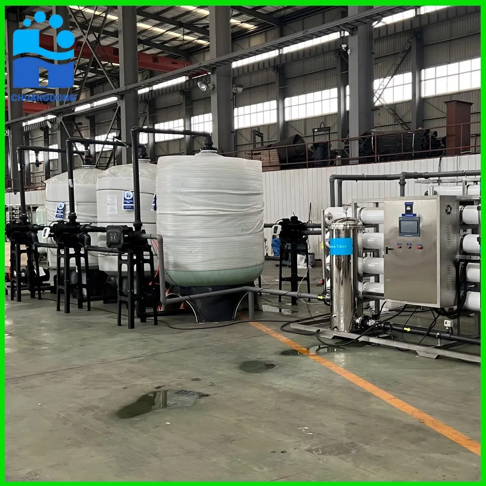 Sistema de Purificação de Água por Osmose Reversa com Estrutura de Aço Inoxidável 15tons Por Hora Máquina RO com Acessórios Premium