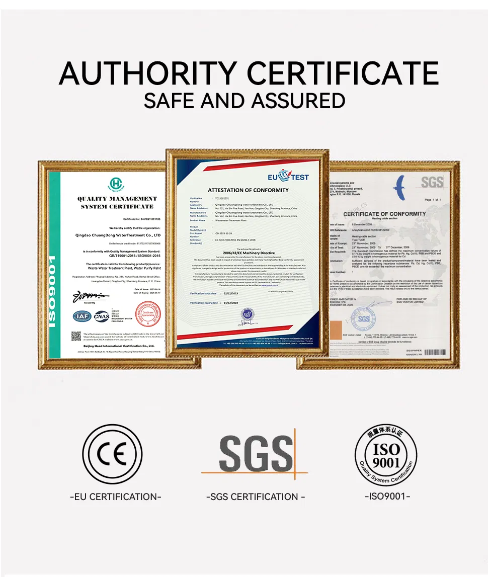 Certificações do Sistema de Purificação de Água