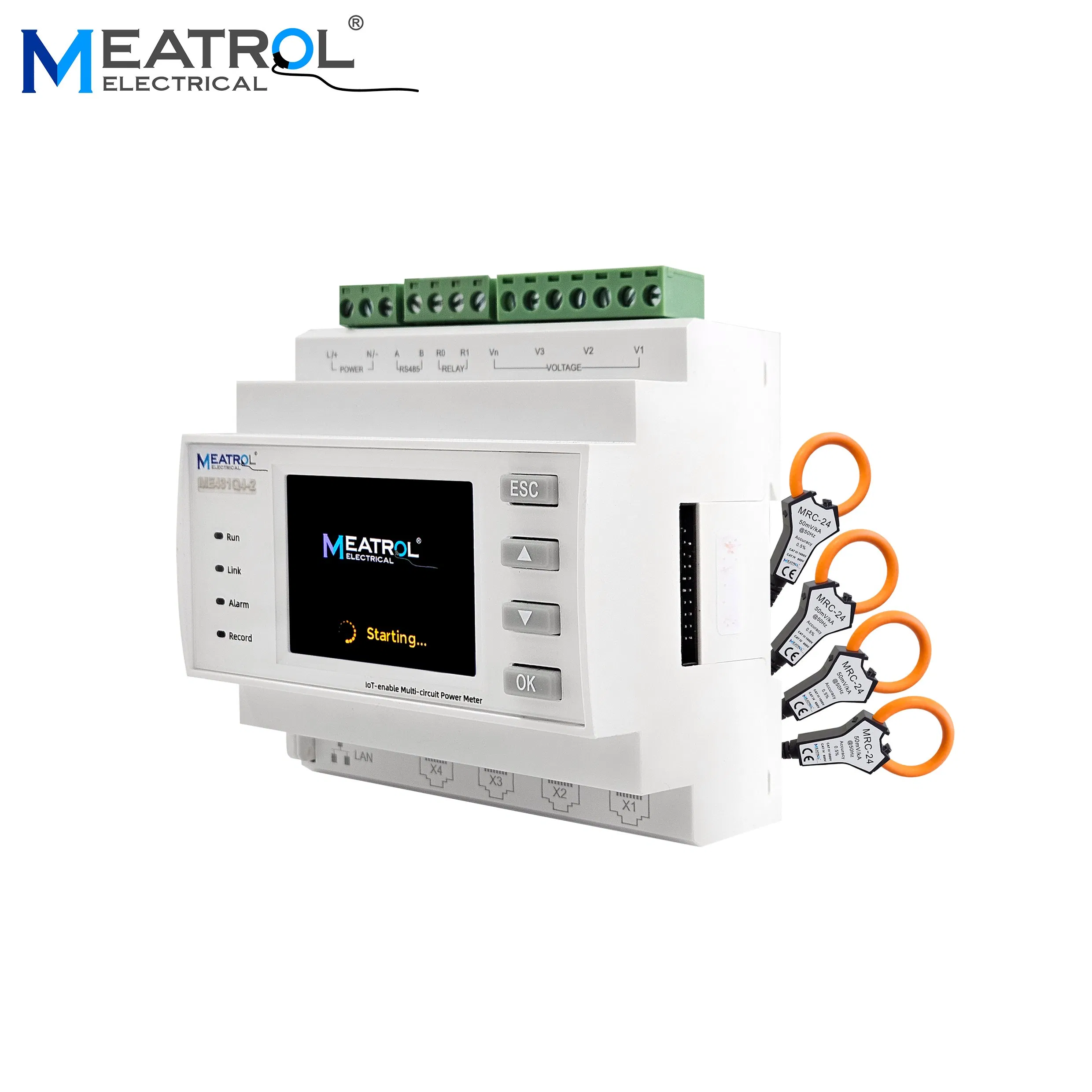 Me431 Monitor de Potência de Quatro Canais com Bobina Rogowski e RS485 Medidor Modbus RTU