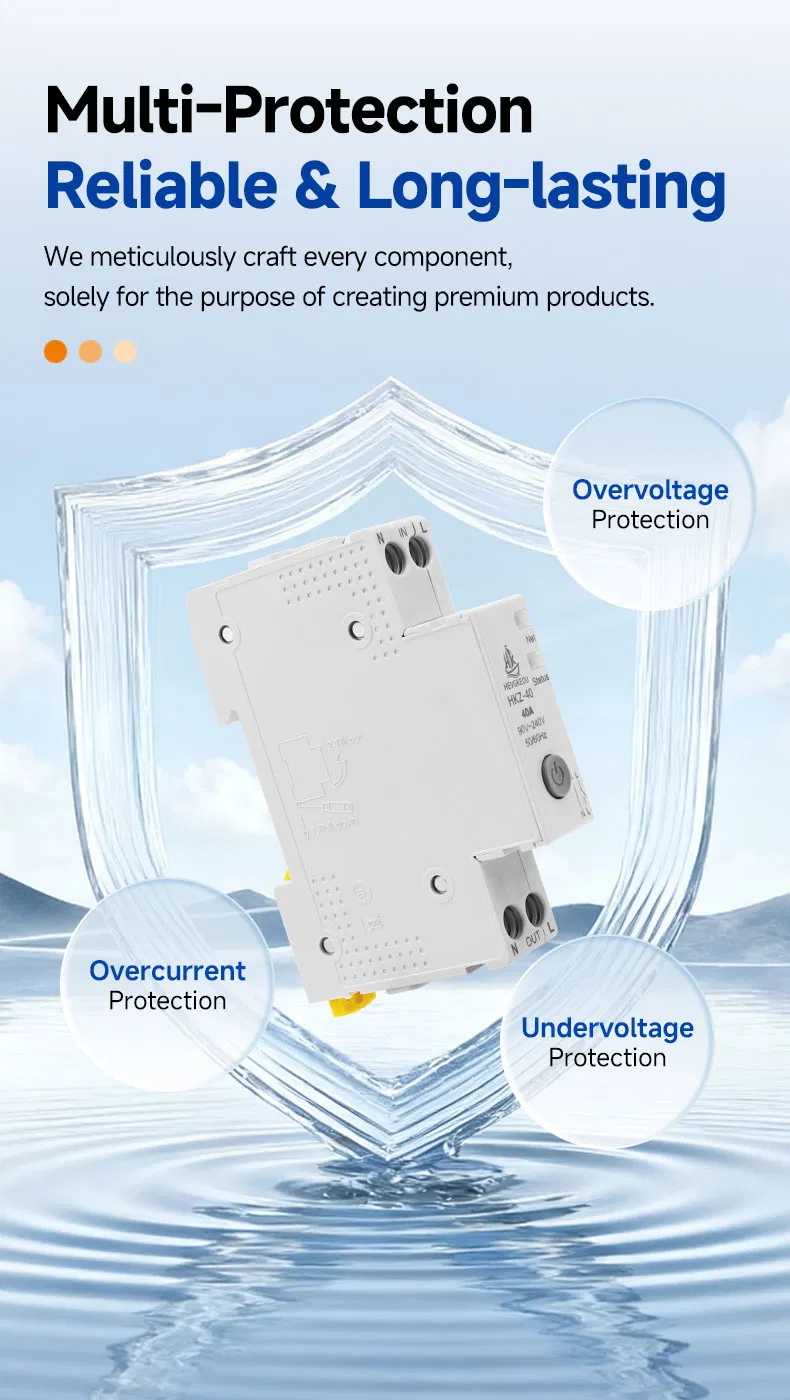 Contator AC Modular Montado em Trilho DIN 2p AC220V para Casa Inteligente Hotel Residencial