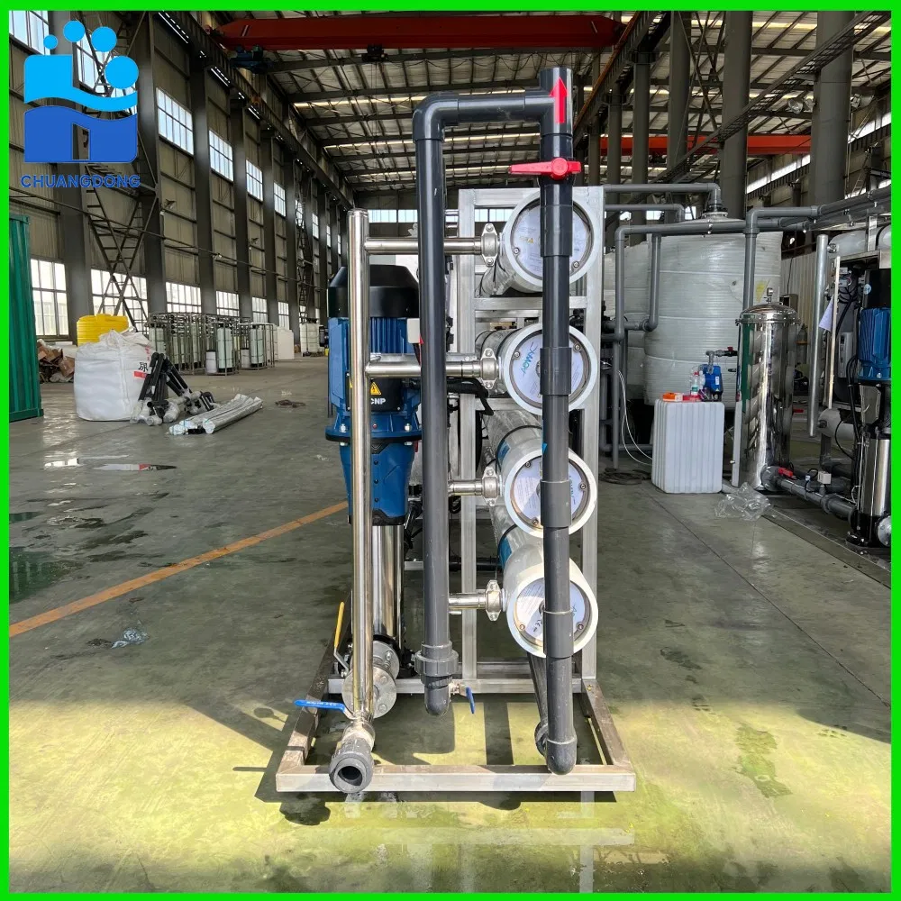 Sistema de Purificação de Água por Osmose Reversa com Estrutura de Aço Inoxidável 15tons Por Hora Máquina RO com Acessórios Premium