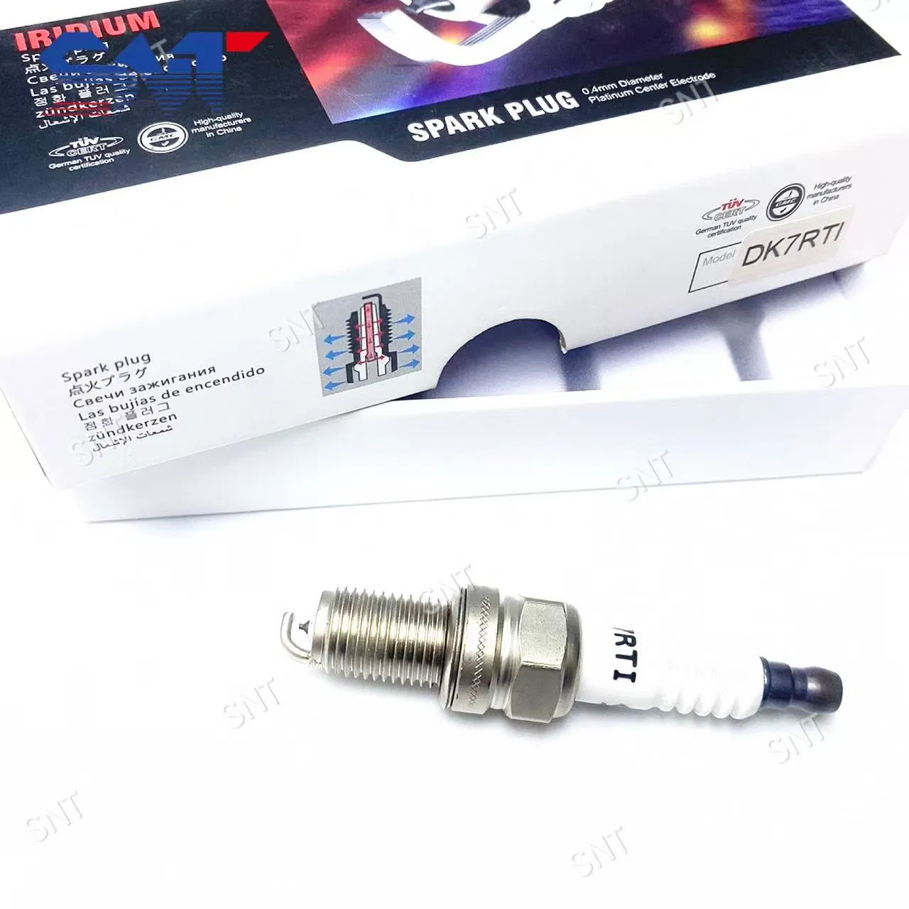 Dk7rti Fábrica de Velas de Ignição Iridium Personalizada Suporte Impressão de Logotipo Ngk 1682 Motores Chineses, Logotipo Personalizado de Alta Qualidade Velas de Ignição Iridium