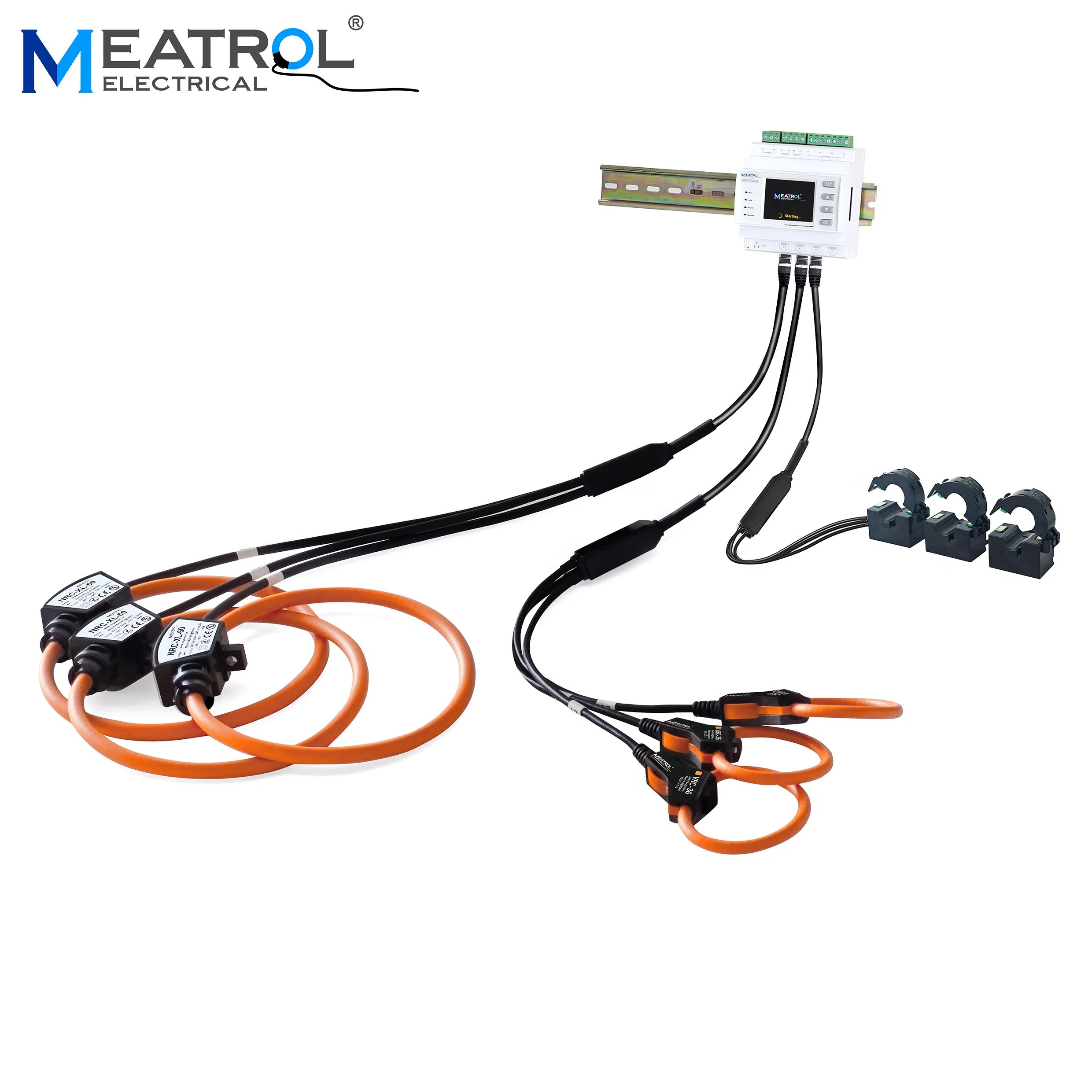 Me431 Medidor de Energia Trifásico de Quatro Canais para Trilho DIN com Bobina Rogowski Modbus TCP/IP