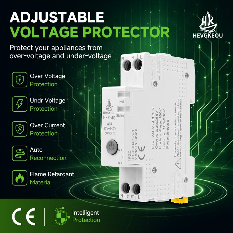 Contator AC Modular Montado em Trilho DIN 2p AC220V para Casa Inteligente Hotel Residencial