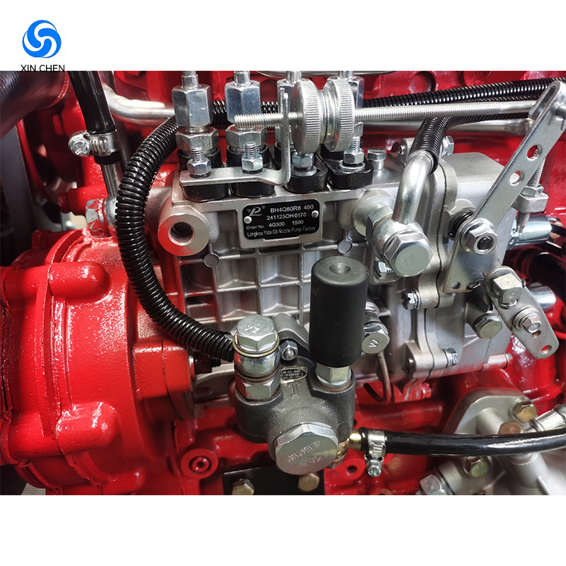 Fabricante Chinês 3000rpm Motor Diesel de Quatro Cilindros de Alto Desempenho para Bombas de Incêndio, Unidades de Bombas de Água, Geradores, Agricultura