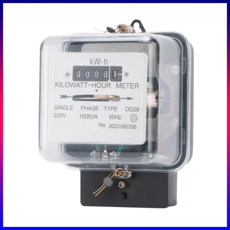 Dd28 Medidor de Energia Mecânica Monofásico com Tampa de PC Transparente