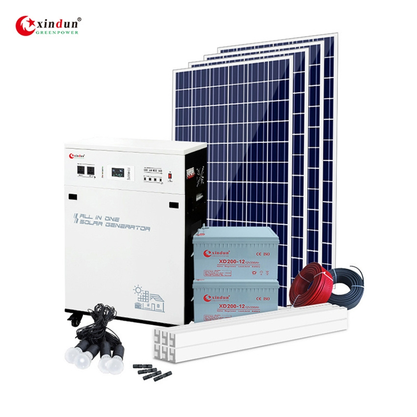 5kw Preço do Sistema de Energia Solar Híbrido de Bateria de Lítio com Kwh por Dia em Casa