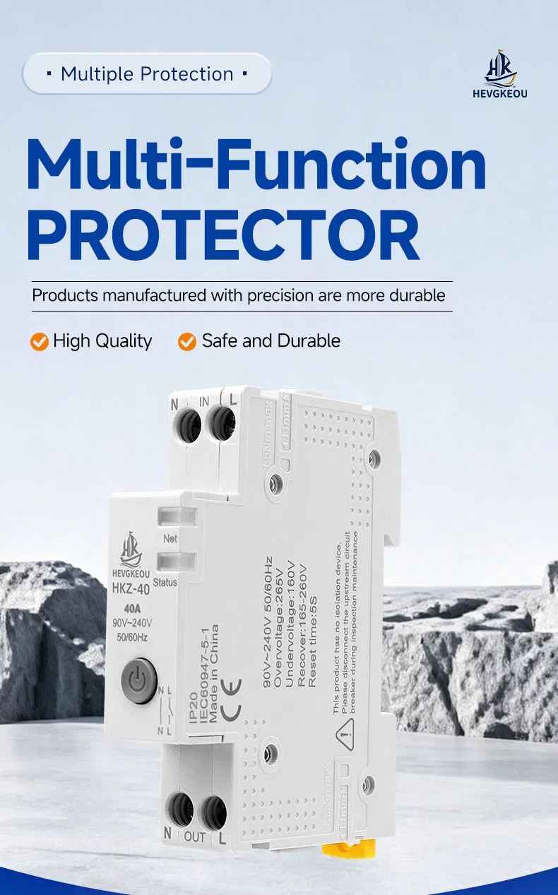Contator AC Modular Montado em Trilho DIN 2p AC220V para Casa Inteligente Hotel Residencial