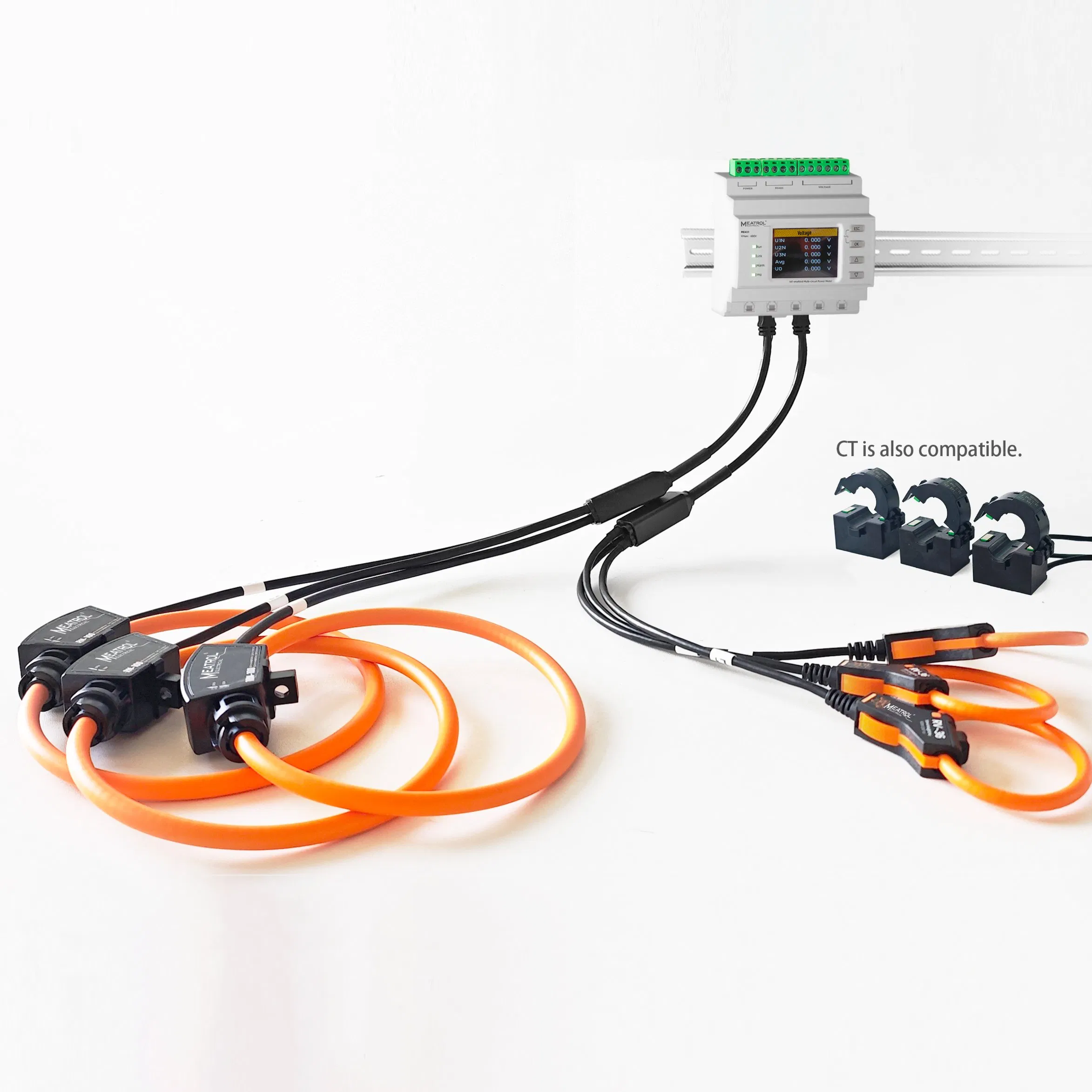 Servidor Web LAN Dados em Tempo Real 4 Canais Monitoramento Simultâneo Meatrol Me431 Medidor de Energia Inteligente Multi Canal