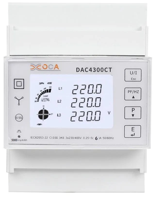Transformador de Corrente Acesso Máx 6A Medidor Trifásico de Trilho Medidores de Energia Modbus Medidor de Potência Monitor de Eletricidade Análise Elétrica do Inversor Fotovoltaico