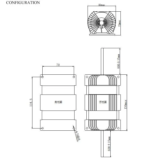 180A Indutor de Fio Plano, Indutor Toroidal com Alta Eficiência, Baixas Perdas