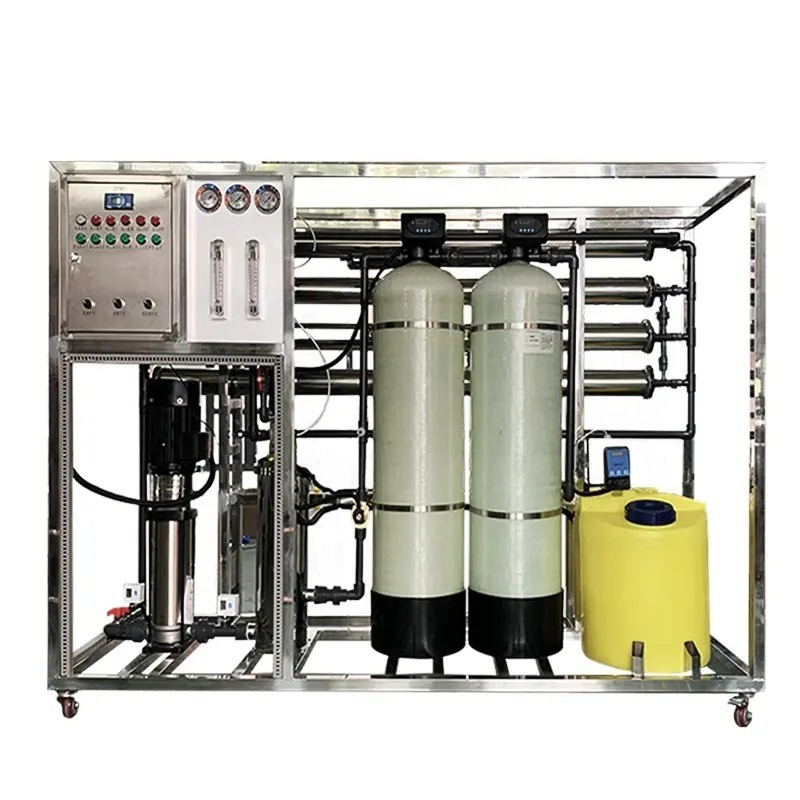 1000 Litros por Hora Sistema de Osmose Reversa, 250 Máquina de Purificação de Litros, Sistema de Filtração de Água por Osmose Reversa com Controlador Programável e Motor 220