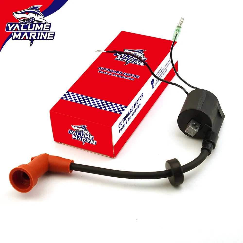 Conjunto de Bobina de Ignição de Força Yamaha 66T-85570-00 para 2T 40HP E40X 40X Peças de Motor de Barco 66t8557000