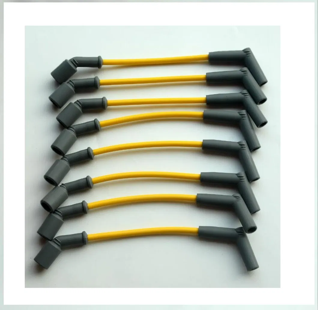 Conjunto de Cabos de Ignição Amarelo, Bota Cinza, Perfeito para +230 Ambientes Centígrados