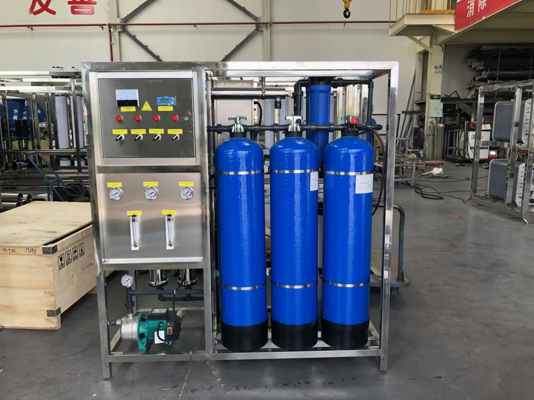 Venda Top 500 Sistema de Osmose Reversa Lph Fabricante de Tratamento de Água Planta RO 500L Por Hora com UV