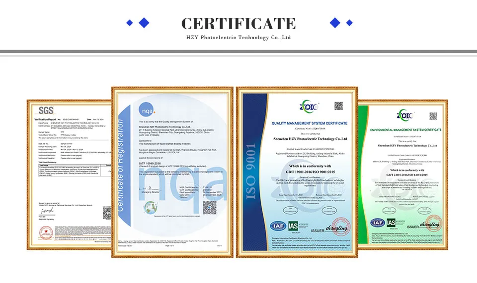 Certificados de Qualidade ISO9001 e IATF16949