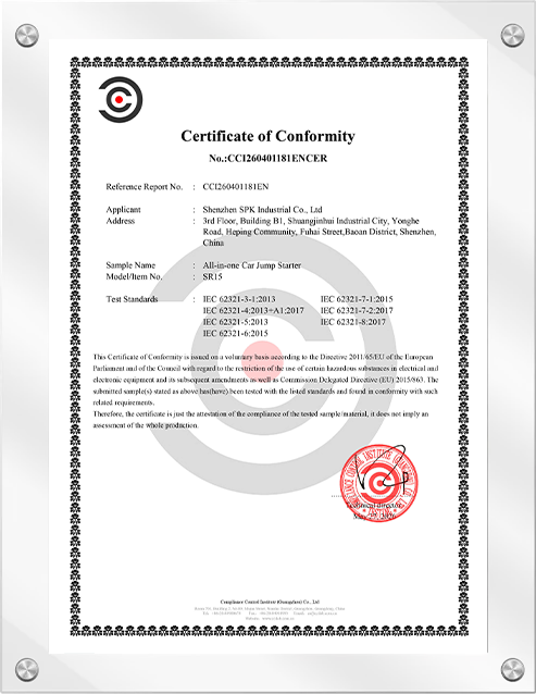 SPKSTAR product compliance certificate 3