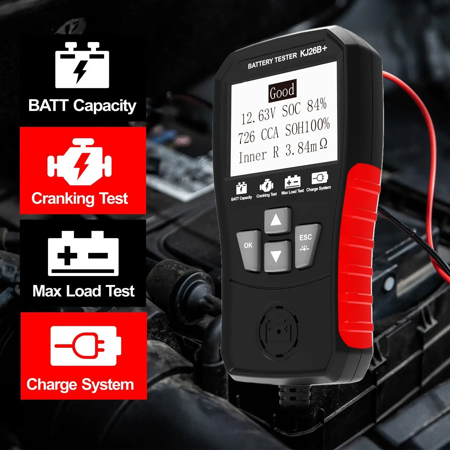 Durable SPKSTAR Digital Automotive Diagnostic Tool 12V 24V Car Battery Tester In Sales, Price