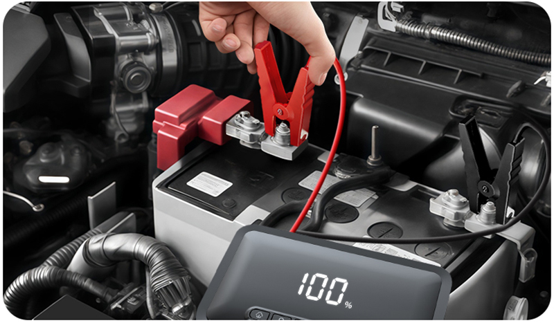Step 2: Connect Clamps to Battery