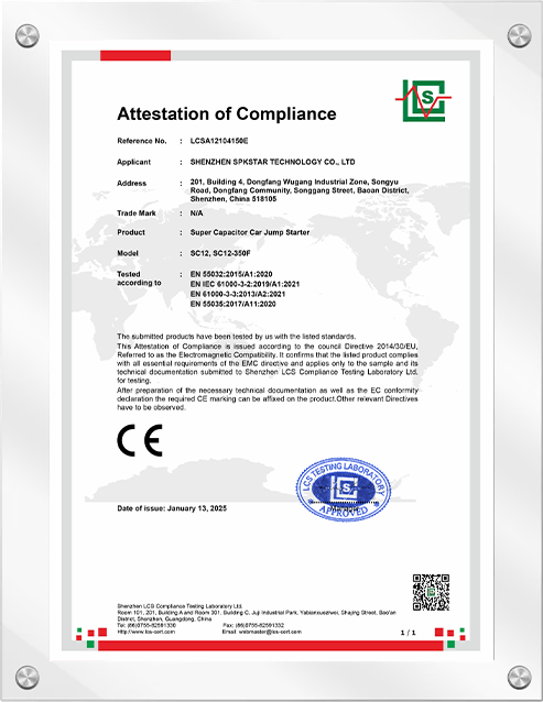 SPKSTAR product compliance certificate 7