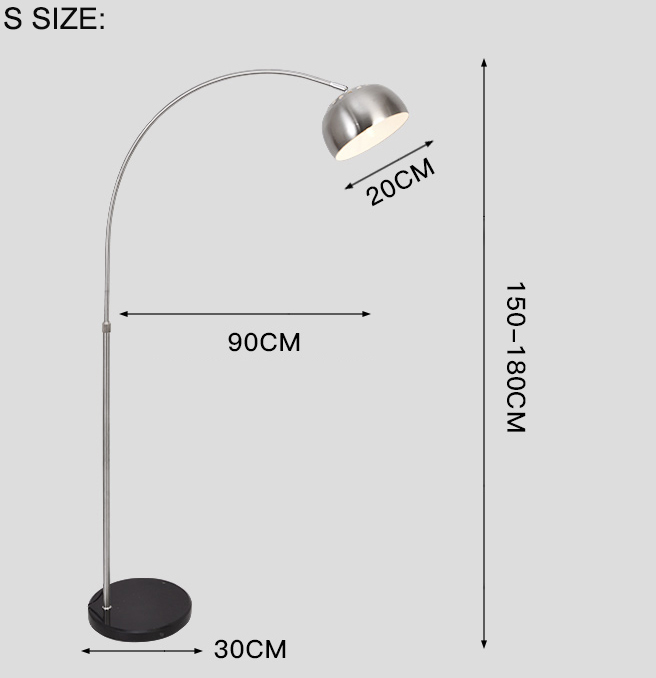 Fa359 Contemporary Arc Fishing Floor Standing Lighting with Round Marble Base Arc Lamp