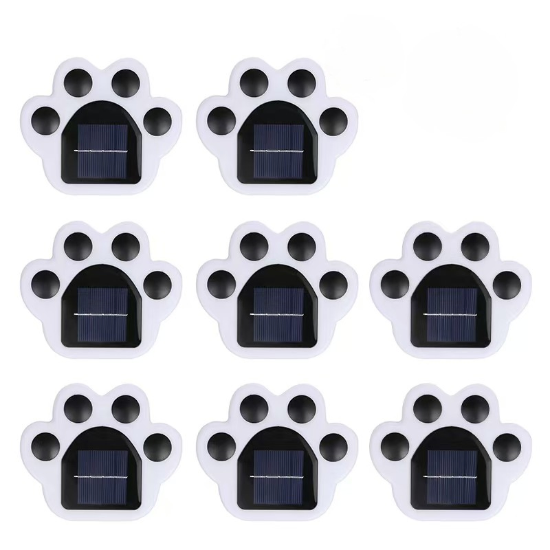 Intelligent Sensing! Footprint Solar Floor Lamp, Step Lightly on The Steps of Colorful Glow