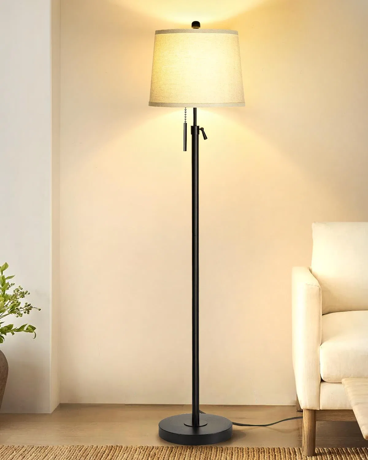 Modern Floor Lamps for Living Room Bedroom Office with Adjustable Height Dimmable