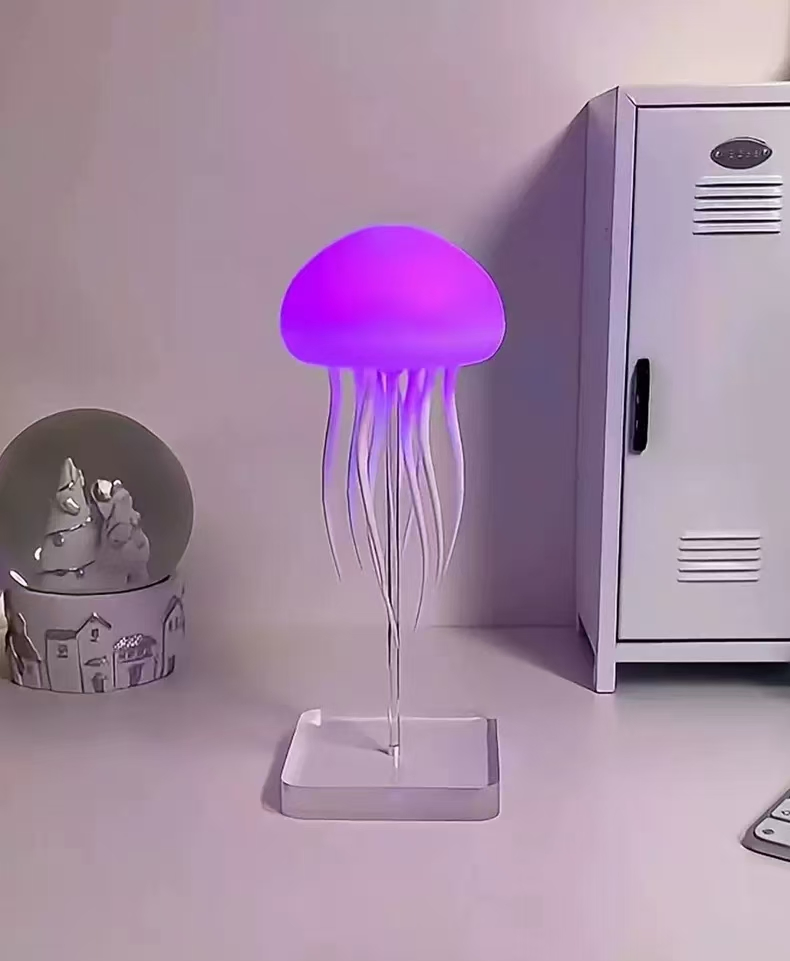 USB Rechargeable, Touch Levitating Mood Light Jellyfish Lamp for Kids Room
