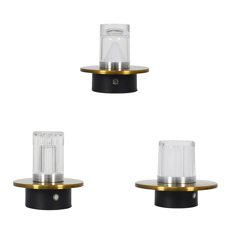 3-Color Portable Upscale Lighting Tabletops Touch Control Mood Lighting for KTV Premium LED Rechargeable Bar Table Lamp