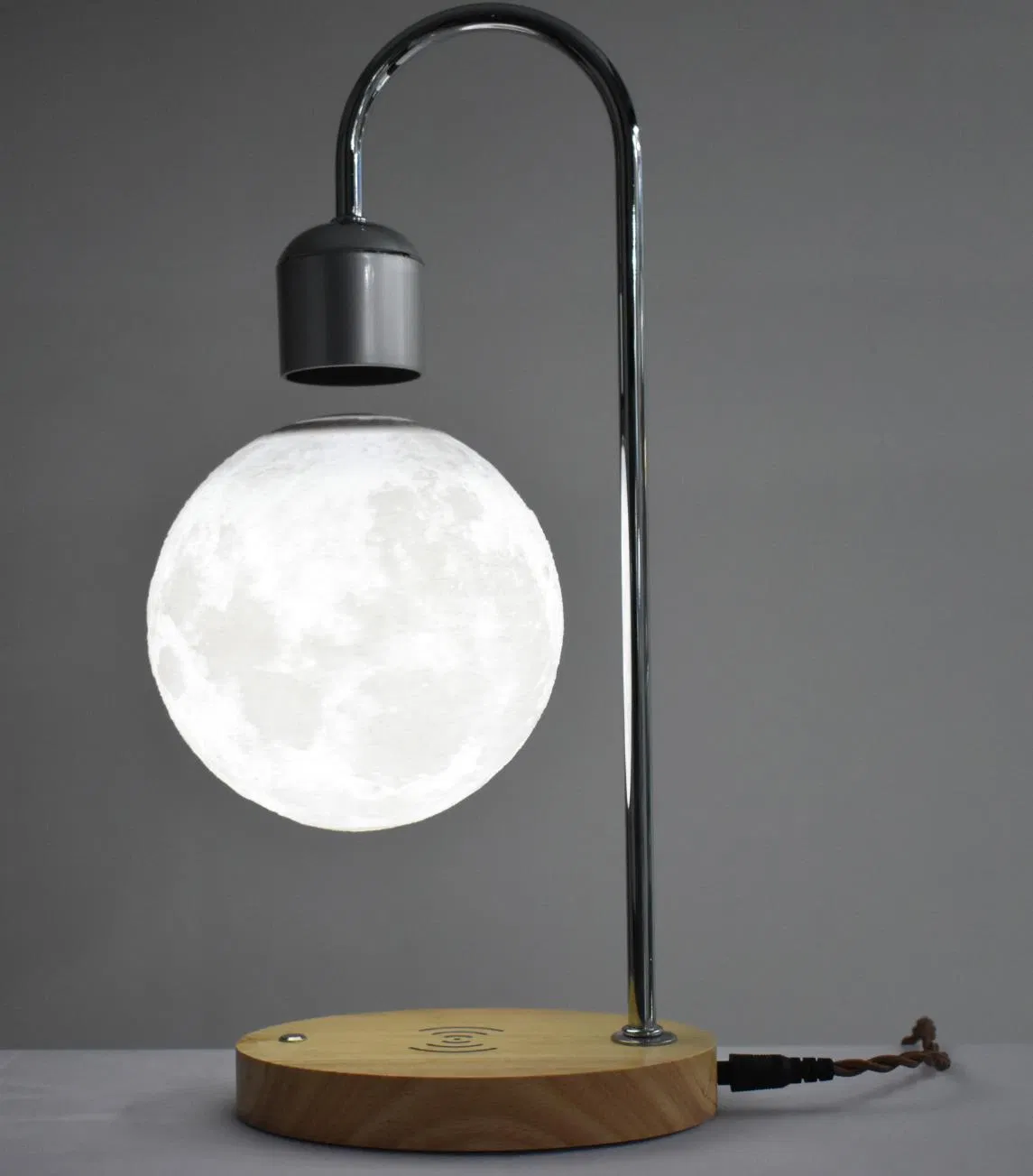Levitating Moon Lamp with 10W Wireless Phone Charger with Changeable 3 Colors 3D Moon Touch Control Levitation Mood Night Light for Christmas Gift