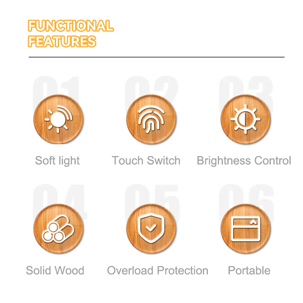 Wood Table Mood LED Lamp 6