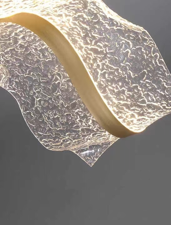 Modern Simple Restaurant Chandelier Creative Ribbon Long Lamp Living Room Bar Lamp