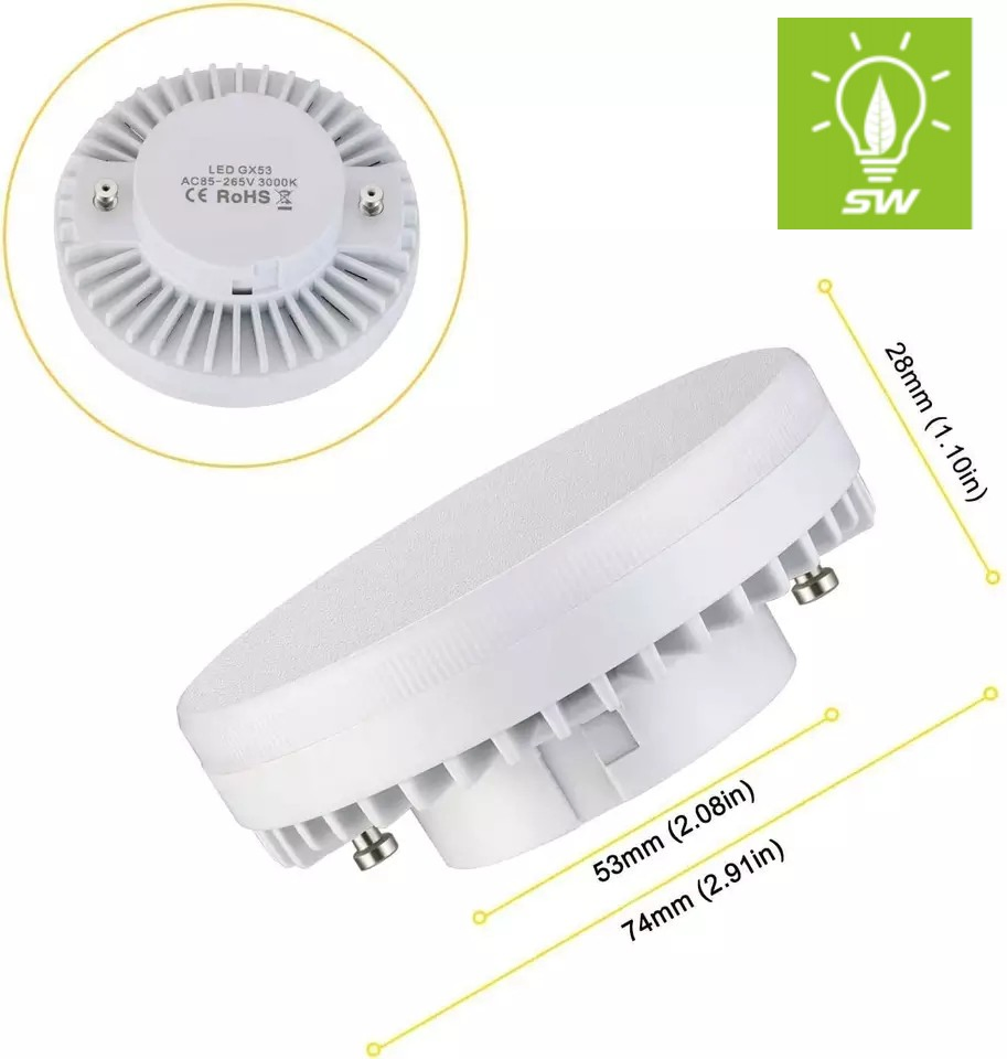 LED CCT Gx53 Ceiling Light Bulb Smart Downlight Gx53 LED Lamp with CE RoHS ERP LVD Ukca