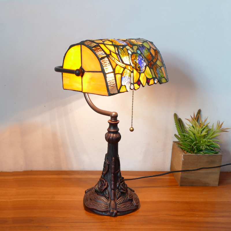 Tiffany Table Lamp American Retro Bank Light E27 Green Table Lamp (WH-TTB-20)
