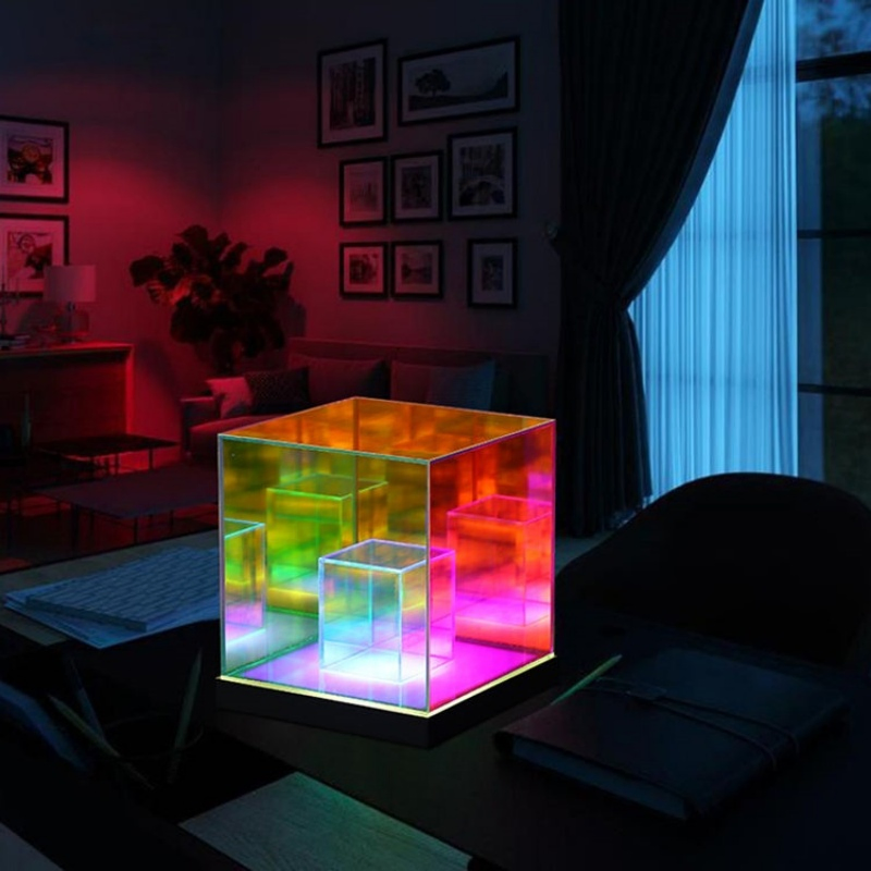Creative 3D Acrylic LED Night Light, Dimmable Mood Decor Lamp Gift