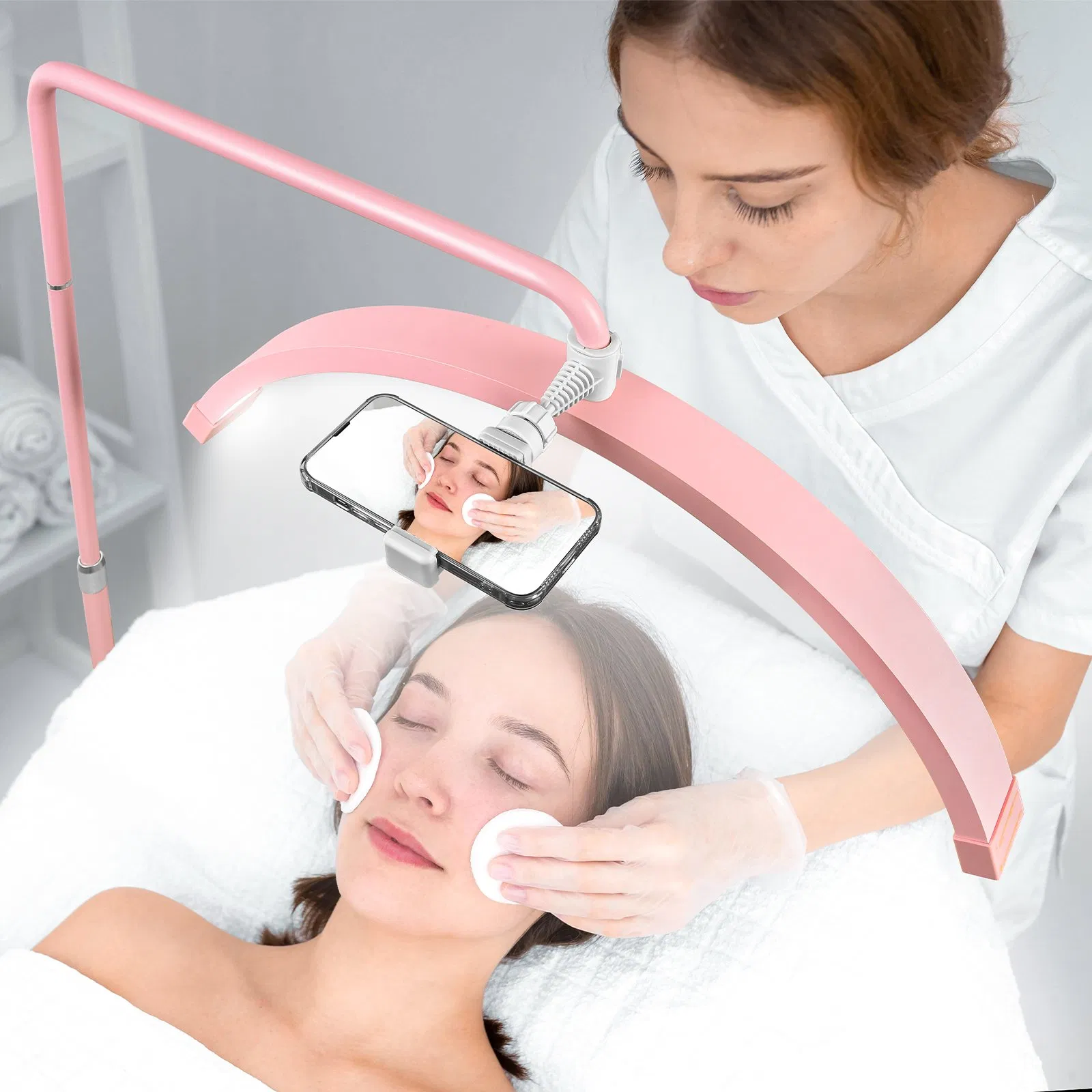 Professional Half Moon Light Floor Lamp Lashes Lamp for Beauty SPA