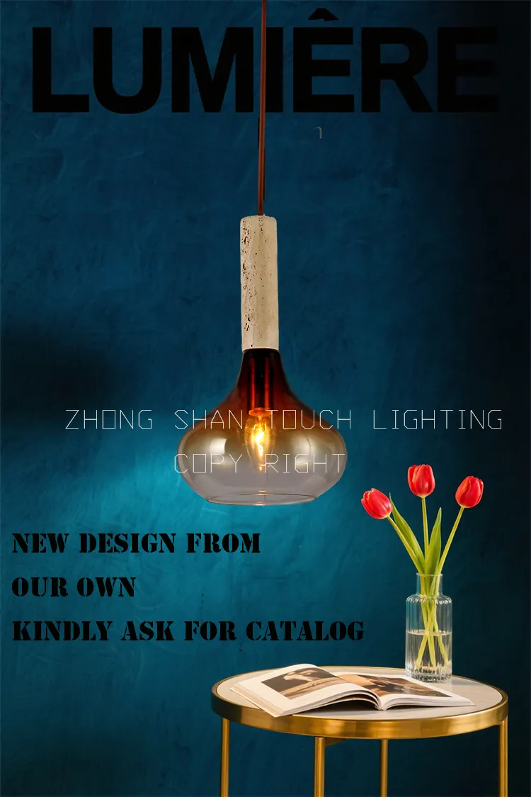 Modern Design Real Travertine Stone Indoor Wall Lamp