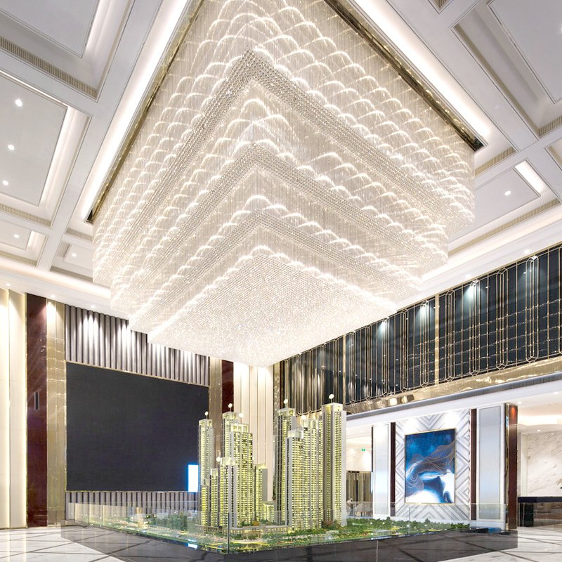 Luxury Light Fixture Modern Hotel Custom Ceiling Chandelier Lamp