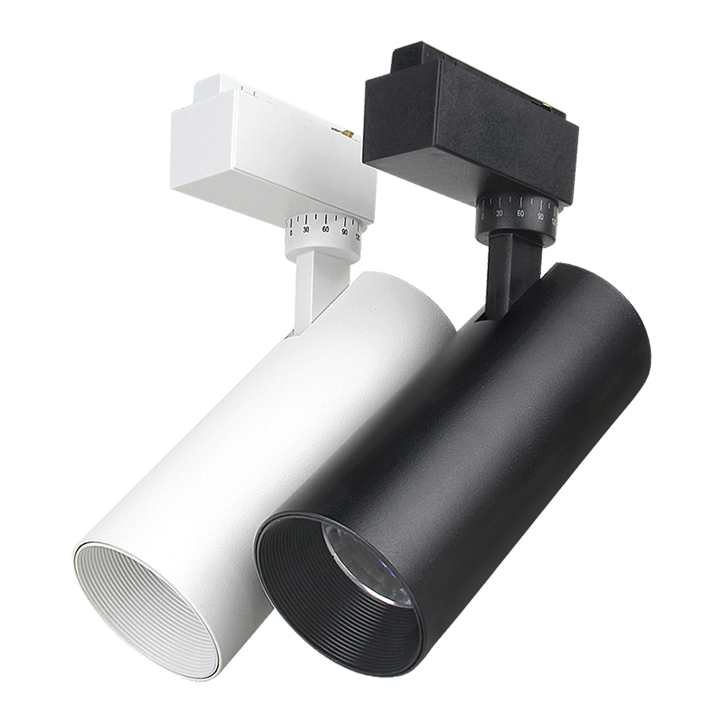 30W LED Track Lighting Housing 4 Wire No Flicker High Quality LED Track Lights High Lumen Ra80 COB Spot Light