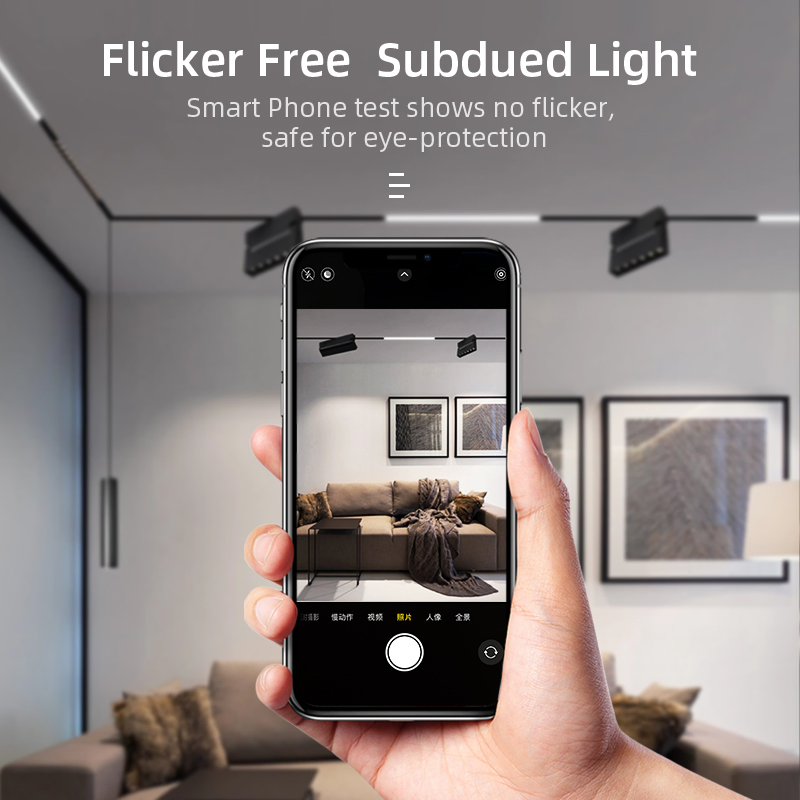 Modern Foldable Recessed Mounted Aluminum Grille Light Track Lighting