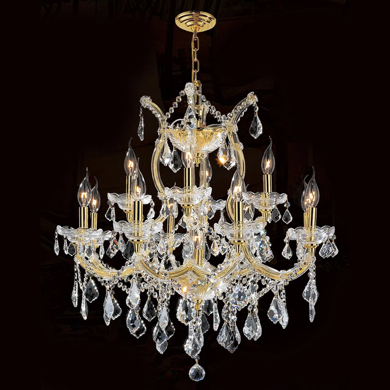 Outdoor Decorative Lights Waterproof Chandelier Maria Theresa Crystal Lighting IP67 Rainproof Pendant Lamp