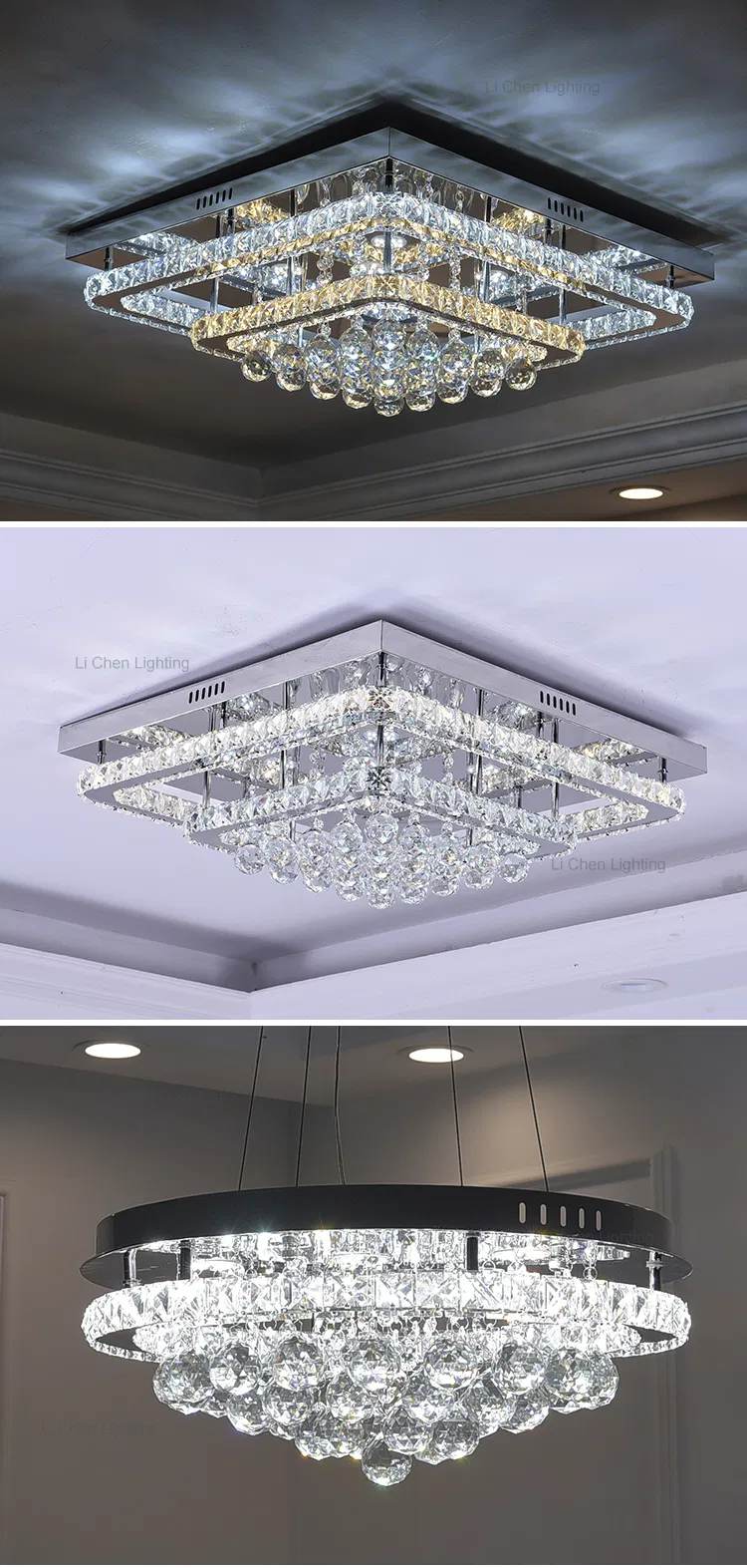 Crystal LED Ceiling Lamp Detail 4