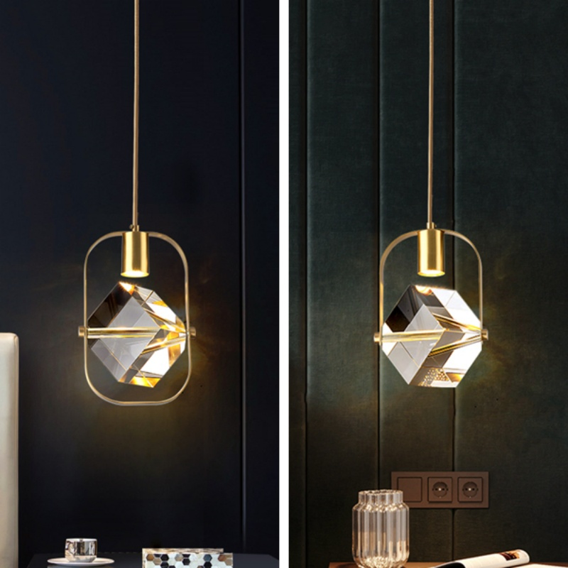 Luxury Bedroom Bedside Mini Chandelier Light Dining Room Single Head Crystal Pendant Lamp (D8044)