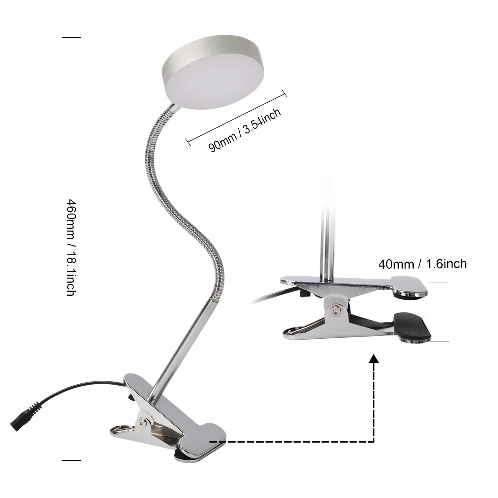 LED Clamp and Clip on Table Light Bedroom Desk Lighting Lamp