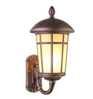 Retro Garden and Patio Wall Lamp in Aluminum/Copper