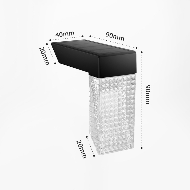 Balcony Waterproof Solar Powered Fence Lights Outdoor Yard Deck Light LED Step Patio Lights Solar Step Lamp