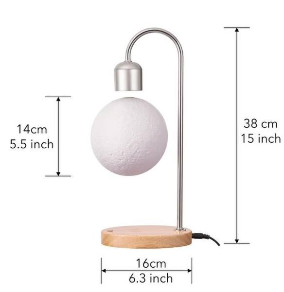 Levitating Moon Lamp with 10W Wireless Phone Charger with Changeable 3 Colors 3D Moon Touch Control Levitation Mood Night Light for Christmas Gift