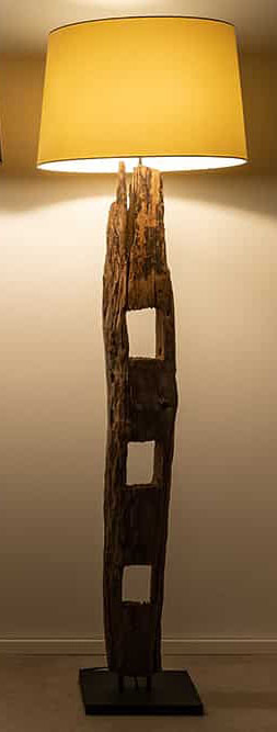 LED Creative Antique Finish Flood Drift Wood Floor Standing Lamp for Living Room Bedroom Homestay