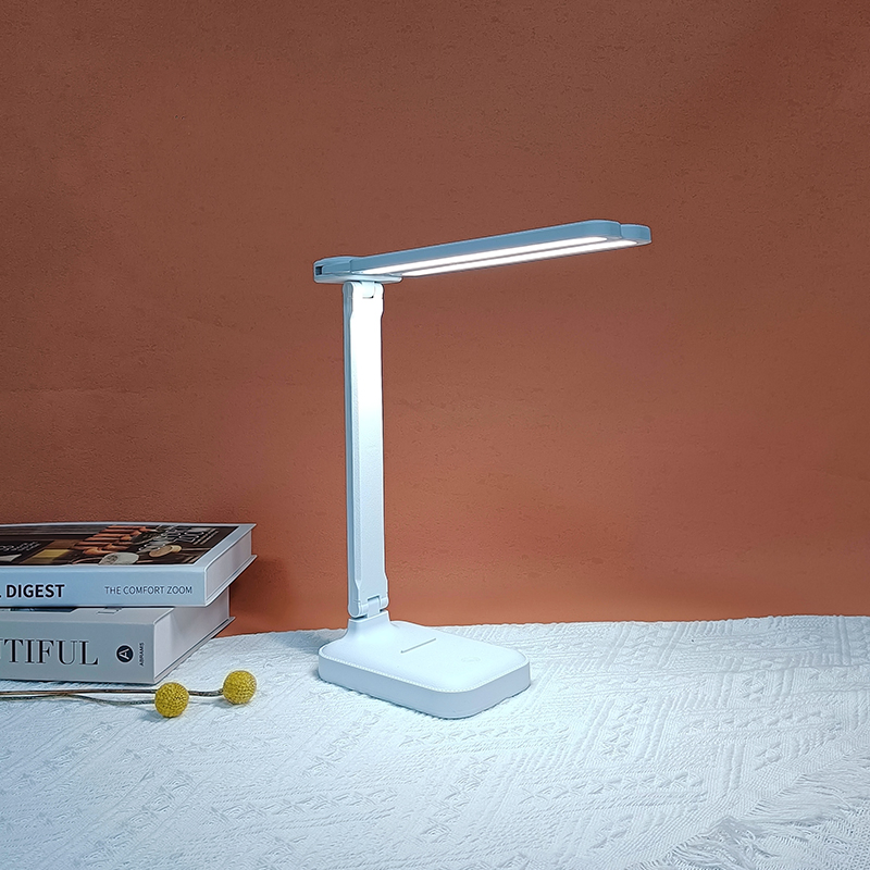 Rechargeable Dimmable Dual Head LED Desk Lamp Portable Night Light Foldable Touch Control Reading Study Table Lamp